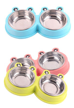 Load image into Gallery viewer, Double Pet Cat Bowls Durable Stainless
